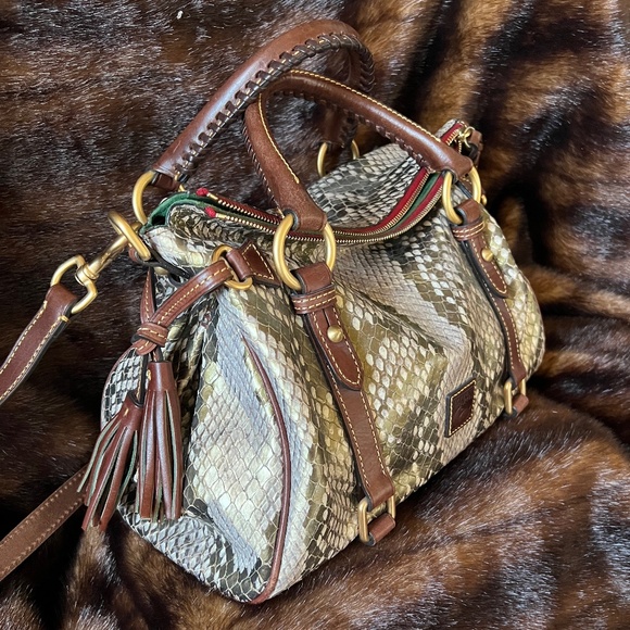 Dooney & Bourke Python Embossed Florentine Satchel - Picture 3 of 10